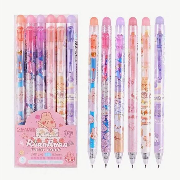 Ruan Ruan Cheese Rabbit Pens Set of 6 - Picture 1 of 5